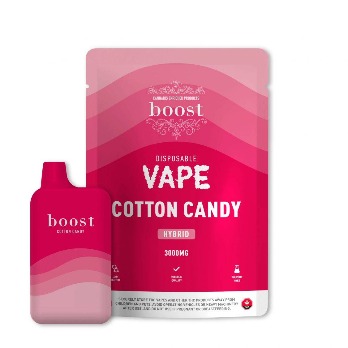 BOOST COTTON CANDY-3G  DISPOSABLE THC VAPE PEN Vaporizers Ready to Use