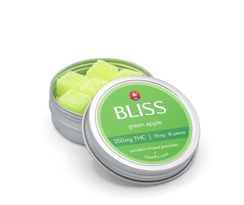 Bliss Bliss Green Apple THC Gummies (250 mg) Edibles Gummies