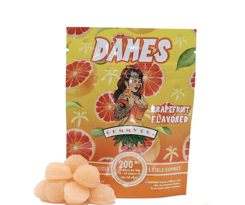 Dames Dames Grapefruit Gummies (200mg THC) Edibles Gummies