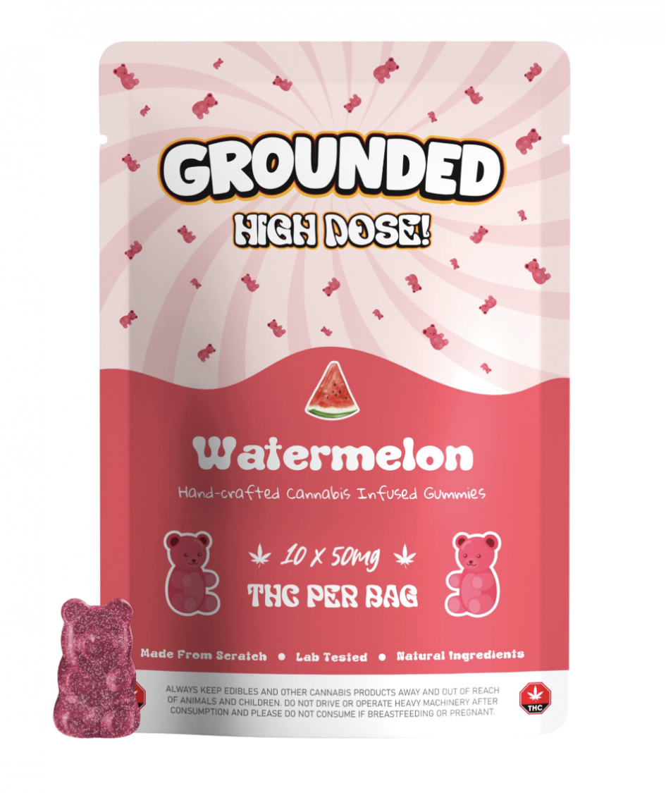 Grounded High Dose Grounded High Dose Watermelon Gummies (500mg THC) Edibles Gummies