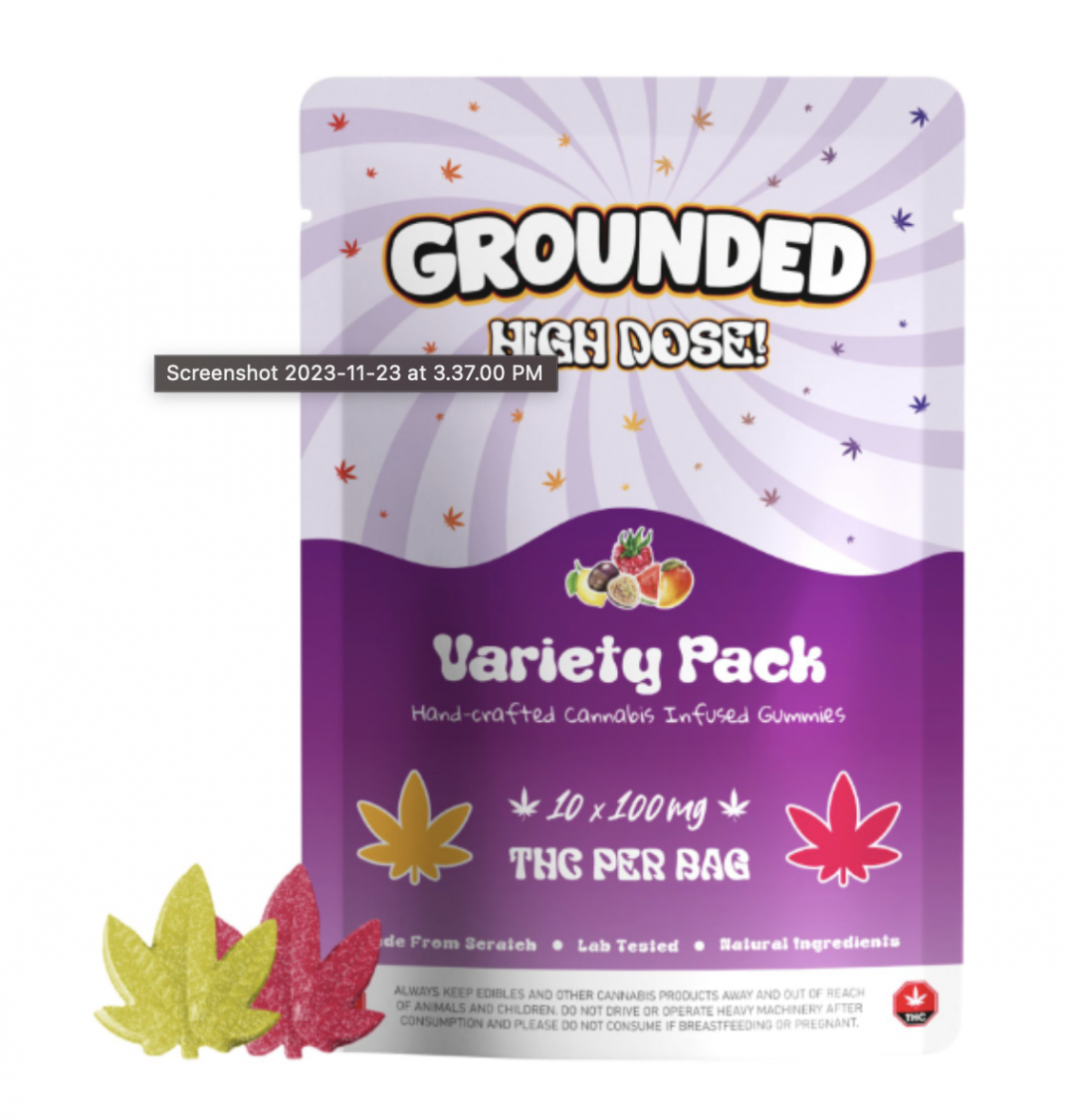 Grounded High Dose Grounded High Dose Variety Pack Gummies (1000mg THC) Edibles Gummies