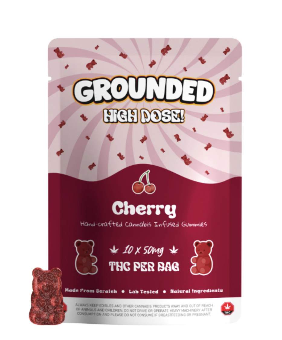 Grounded High Dose Grounded High Dose Cherry Gummies (500mg THC) Edibles Gummies