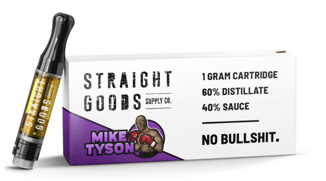 Straight Goods Straight Goods Terp Sauce Carts – Mike Tyson (Indica) (1g) Cartridges 510 Thread