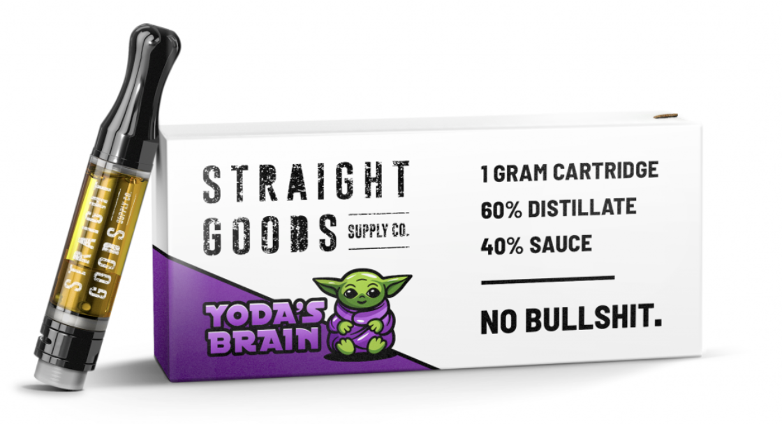 Straight Goods Straight Goods Terp Sauce Carts – Yoda’s Brain (Indica) (1g) Cartridges 510 Thread