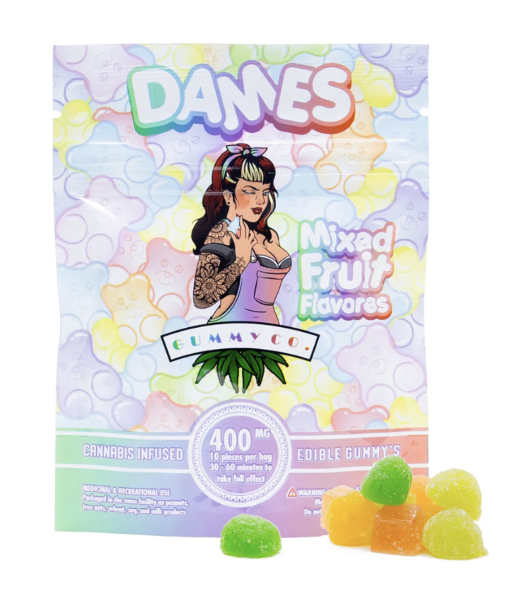 Dames Dames Mixed Fruit Flavours (400mg THC) Edibles Gummies