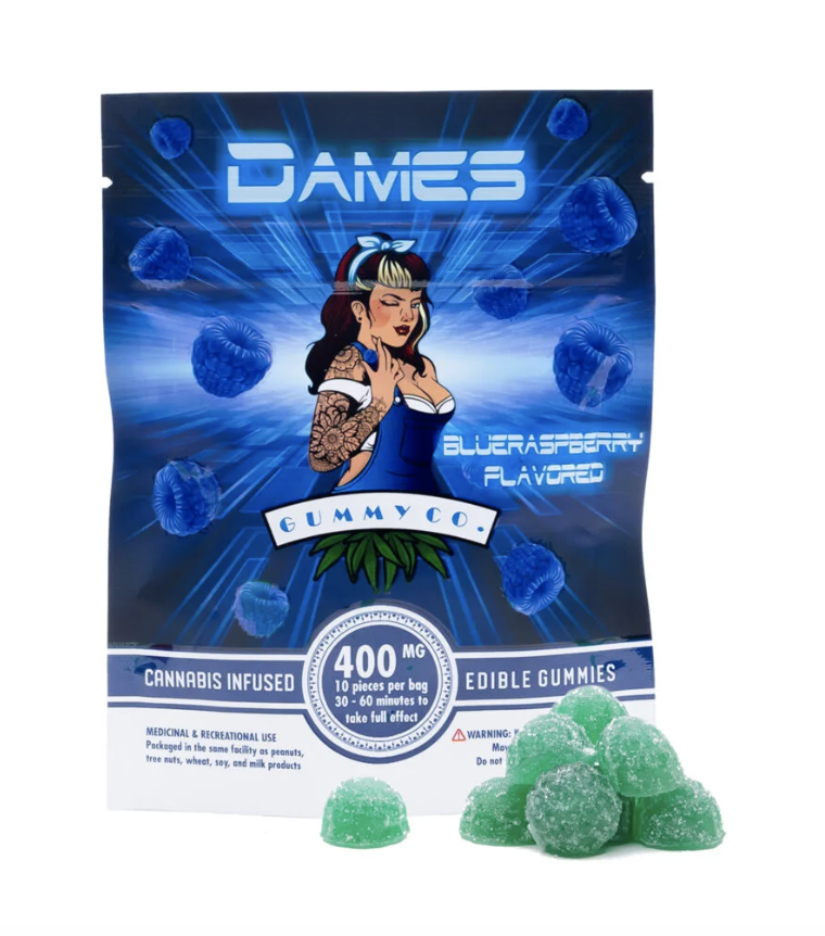 Dames Dames Blue Raspberry (400mg THC) Edibles Gummies