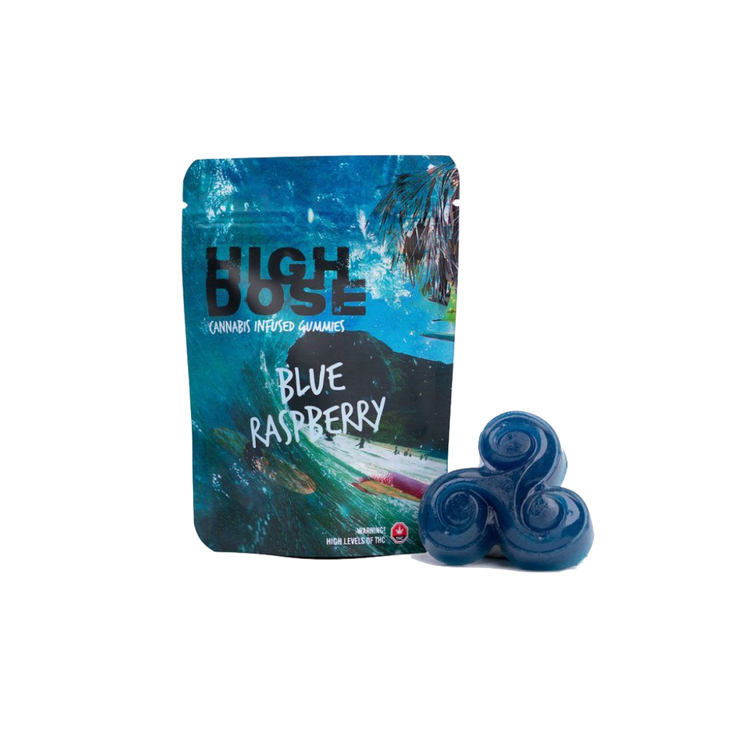 High Dose High Dose – Blue Raspberry THC Gummies (1500mg) Edibles Gummies