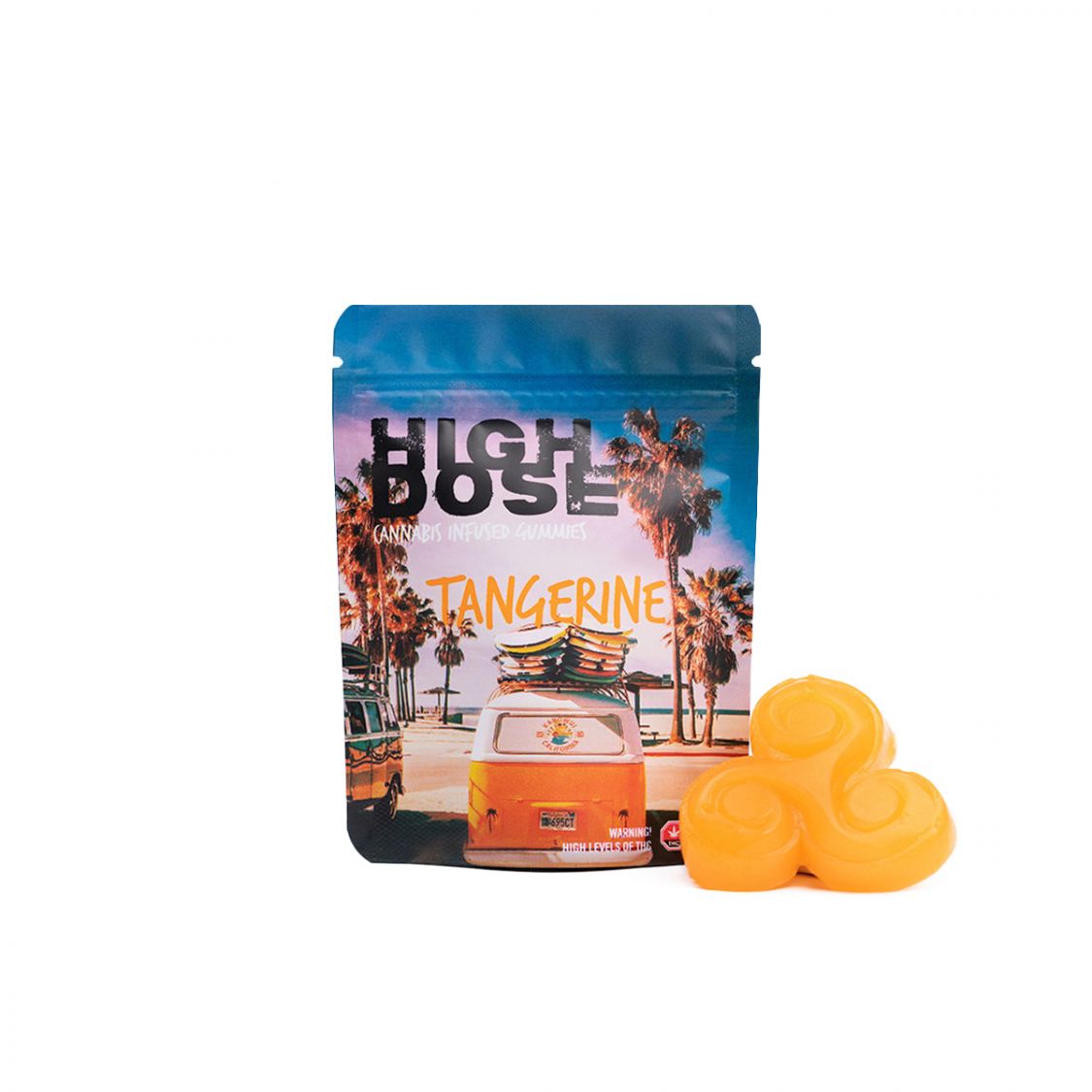 High Dose High Dose – Tangerine THC Gummies (1500mg) Edibles Gummies