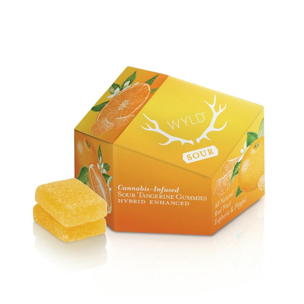 Wyld Sour Tangerine Hybrid Enhanced Gummies Edibles Gummies