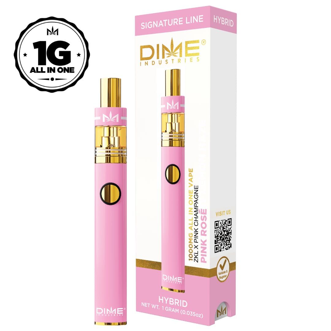 DIME Industries Pink Rosé All-In-One Disposable Vaporizers Disposable
