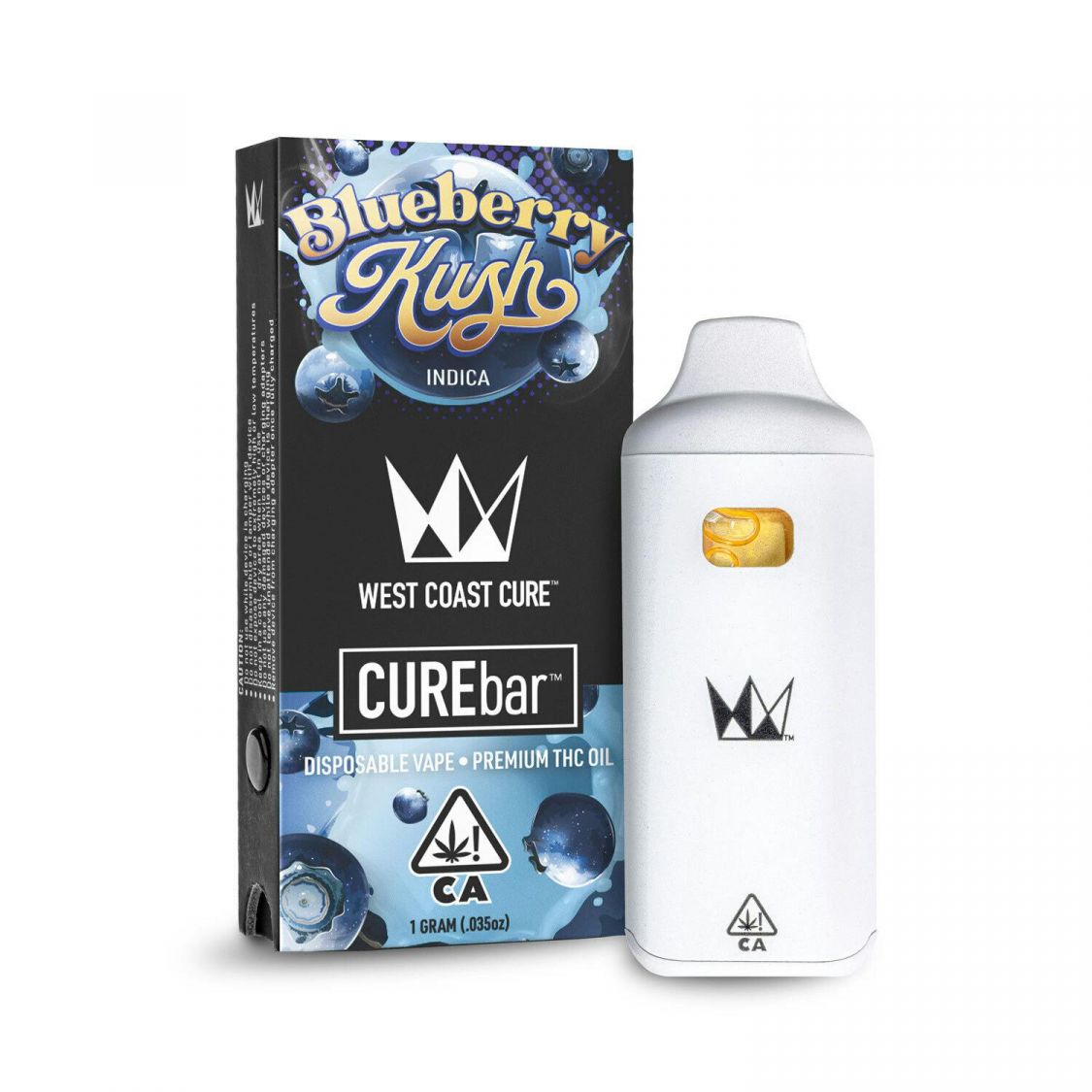 West Coast Cure Blueberry Kush CUREbar Disposable Vaporizers Disposable