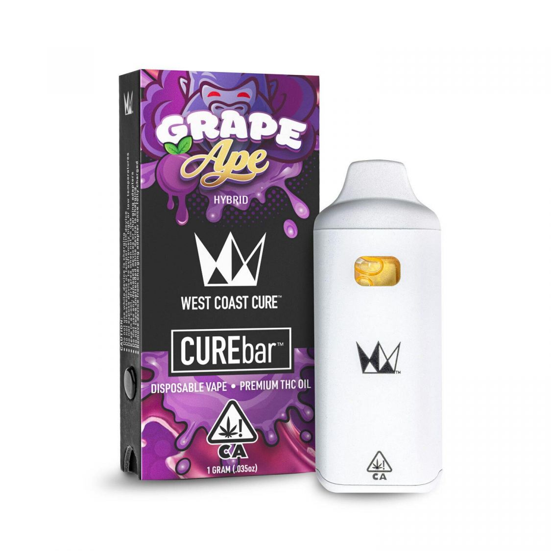 West Coast Cure Grape Ape CUREbar Disposable Vaporizers Disposable