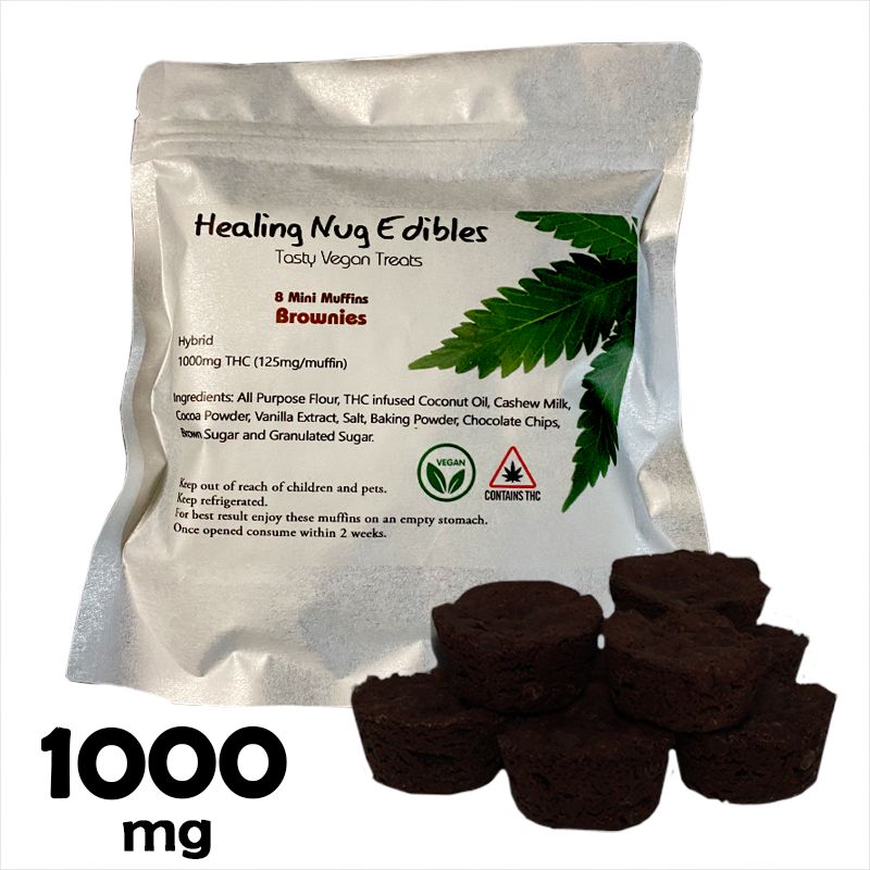 Healing Nug Edibles Brownie Muffin Bites 1000mg  