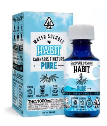 Habit PURE Water Soluble Pourable Tincture - 1000mg THC Tinctures Tincture