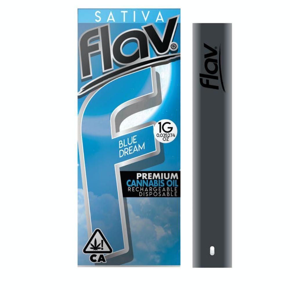 Flav Flav Rechargeable Disposable Pen: blue dream 1.0g Vaporizers Disposable