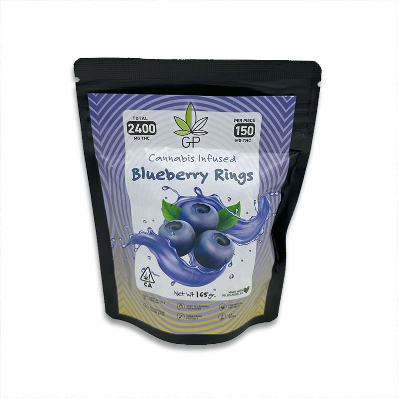 The Green Privilege Blueberry Rings 2400mg Edibles Gummies