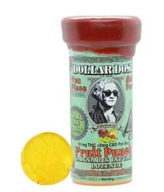 Dollar Dose Dollar Dose - Lozenge 10-Pack - Fruit Punch 100mg Edibles Hard Candy