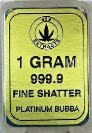 999.9 Platinum Bubba Fine Shatter (1g) Concentrates Shatter