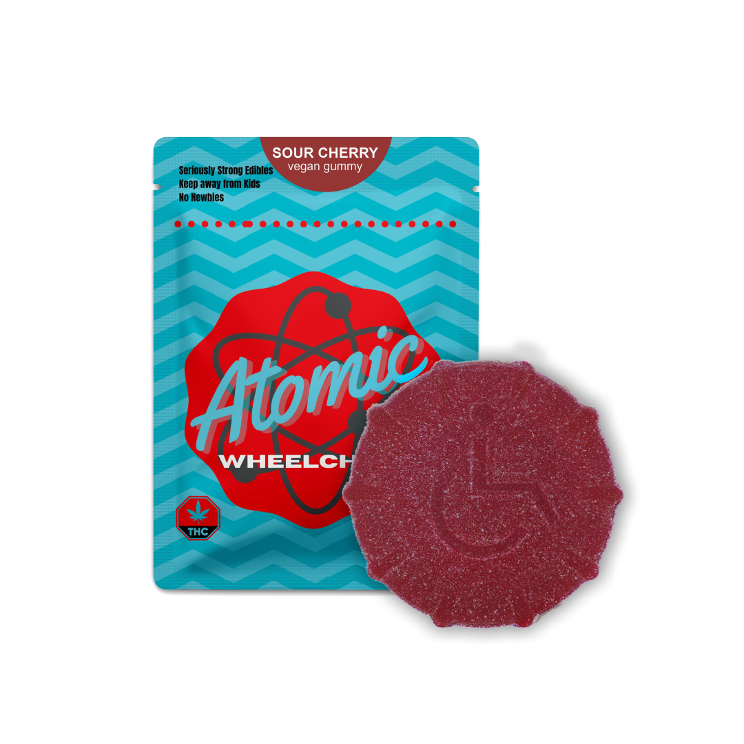 Atomic Wheelchair Sour Cherry - Atomic Wheelchair Vegan Gummy (2000MG) Edibles Gummies