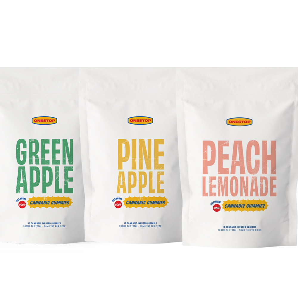  One Stop-Peach Lemonade THC 500MG Edibles Gummies