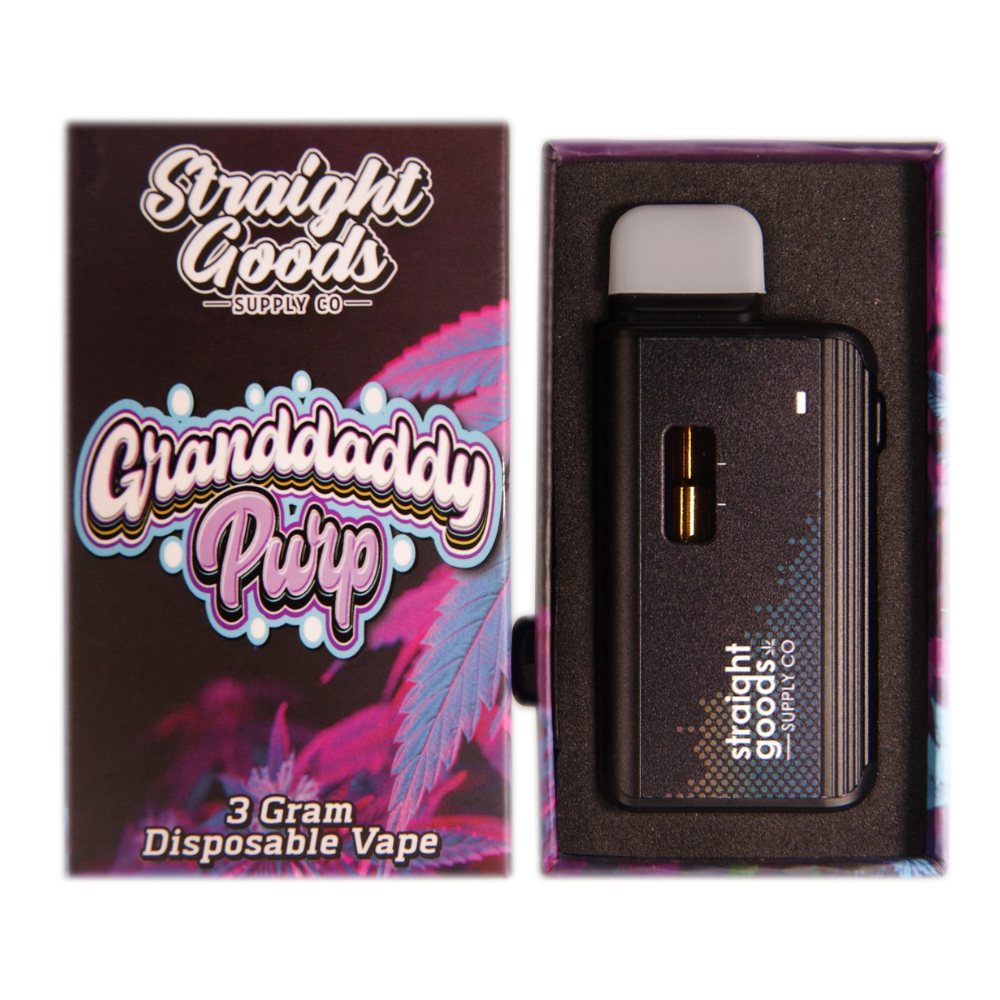  Straight Goods Supply Co. – Grand Daddy Purple (3 Gram) Vaporizers Disposable