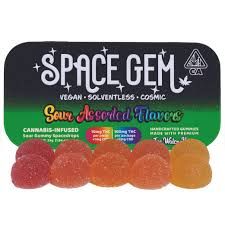 SPACE GEM Sour Space Drops 10 Count ASSORTED FLAVOR Edibles Gummies