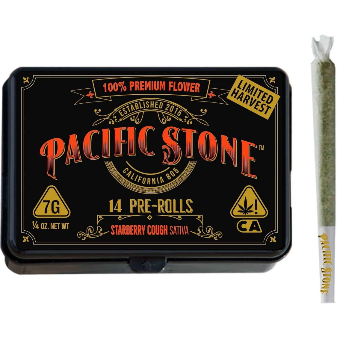 Pacific Stone Strawberry Cough Sativa Pre-Rolls 14pk (7g) Pre-rolls Preroll