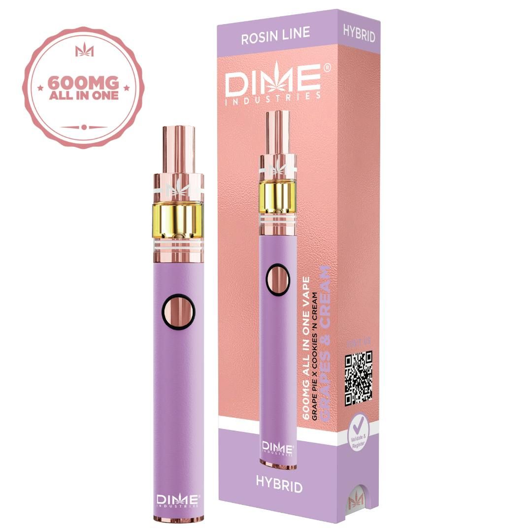 DIME Industries Grapes & Cream Rosin Line 600mg All-In-One Disposable Vaporizers Disposable