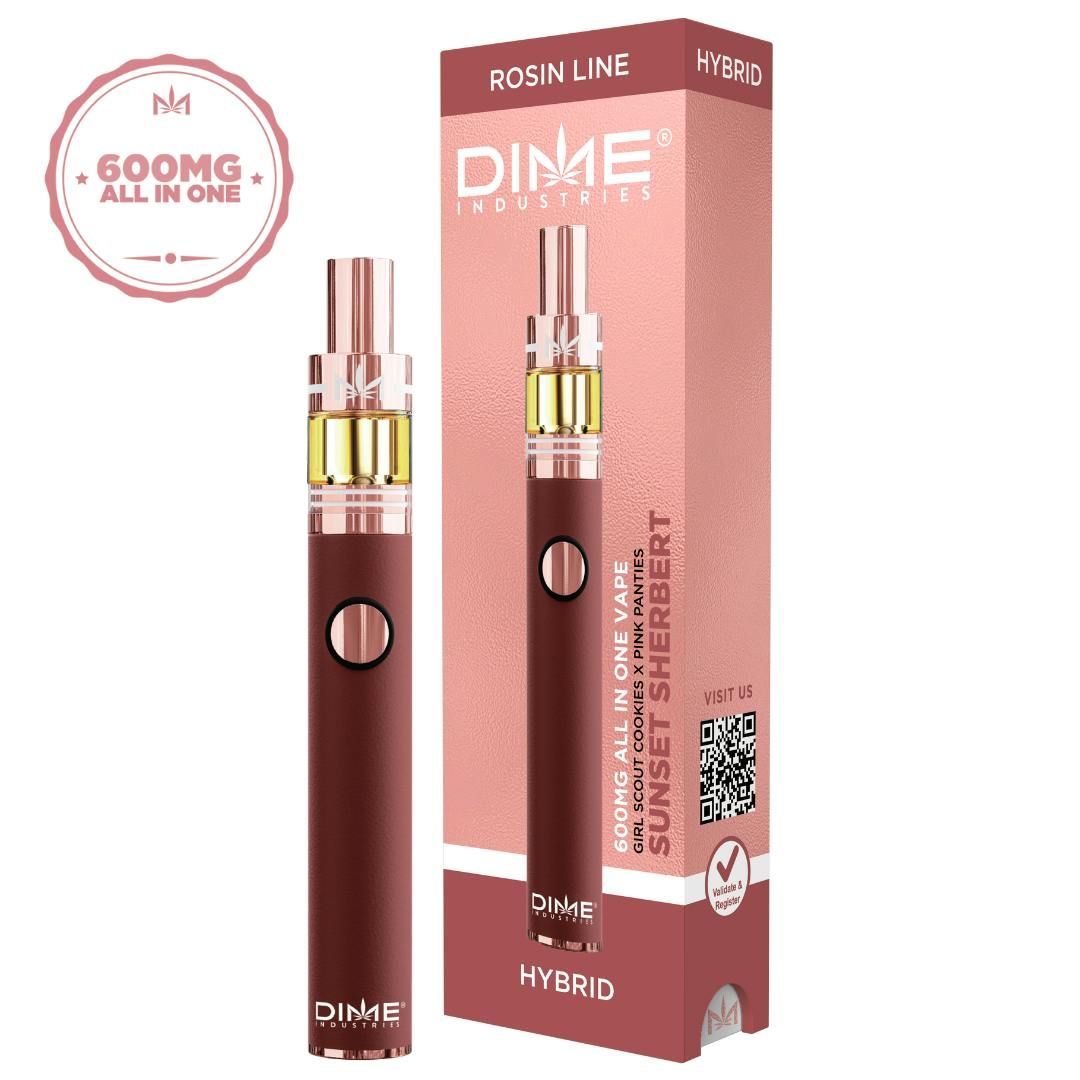 DIME Industries Sunset Sherbert Rosin Line 600mg All-In-One Disposable Vaporizers Disposable