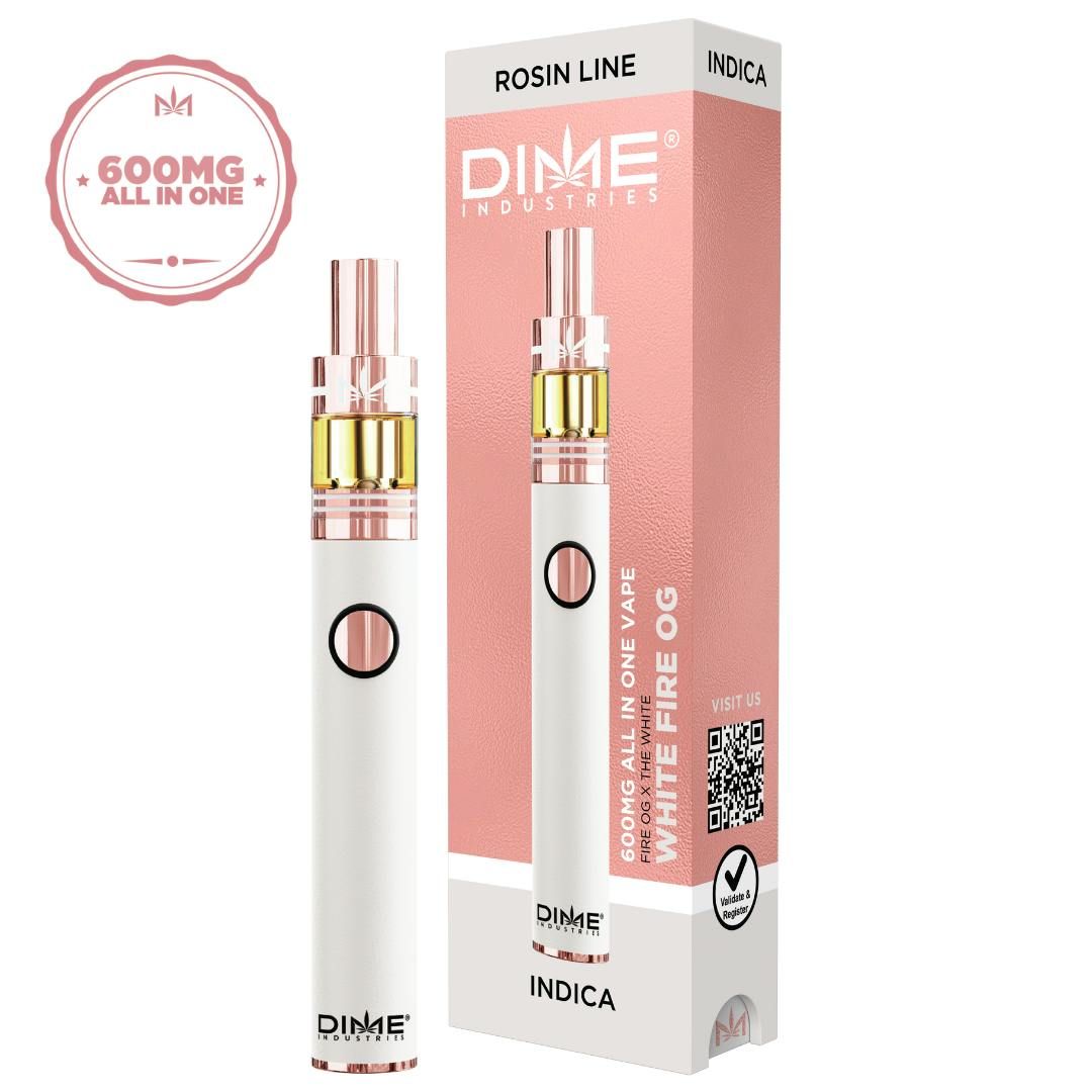DIME Industries White Fire OG Rosin Line 600mg All-In-One Disposable Vaporizers Disposable