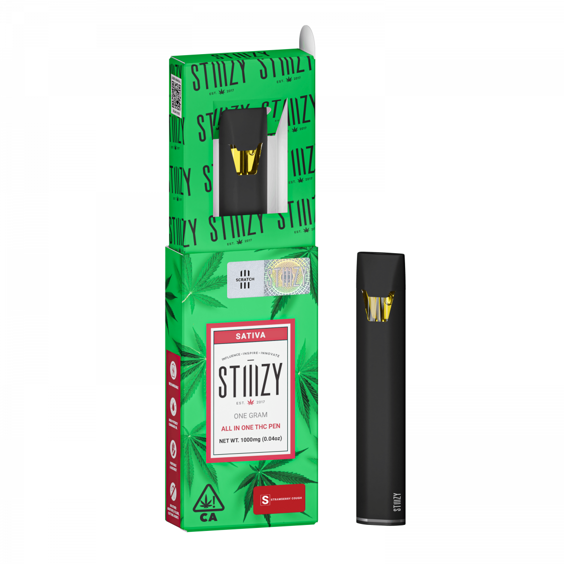 STIIIZY Strawberry Cough All-In-One THC Pen Vaporizers Disposable