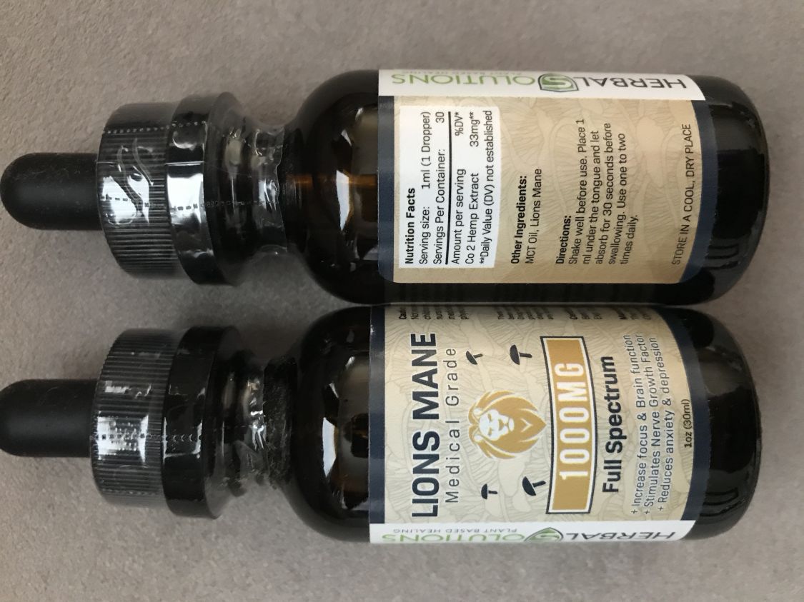 HERBAL SOLUTIONS LIONS MANE 1000MG Tinctures Tincture