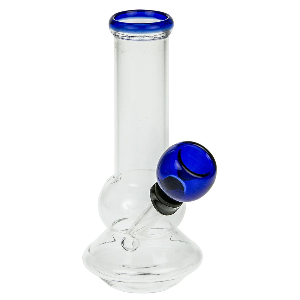  CLEAR & BLUE SMALL BONG Accessories Glassware