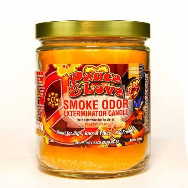 SMOKE ODOR EXTERMINATOR CANDLE PEACE AND LOVE Merch Other